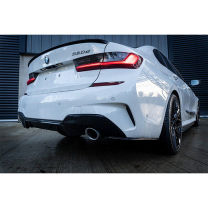 BMW 3 Series G20 G28 2018+ Gloss Black Rear Spats Extensions for M Sport Bumper - TMC Motorsport