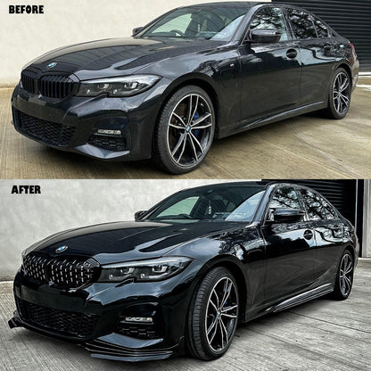 BMW 3 Series G20 G28 M Sport 2018+ Gloss Black Aero Kit Lip Package - TMC Motorsport