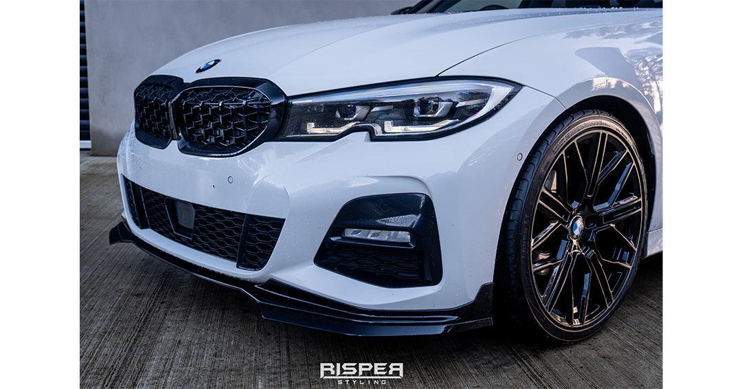BMW 3 Series G20 G28 M Sport 2018+ Gloss Black Aero Kit Lip Package - TMC Motorsport
