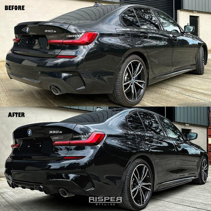 BMW 3 Series G20 G28 M Sport 2018+ Gloss Black Aero Kit Lip Package - TMC Motorsport