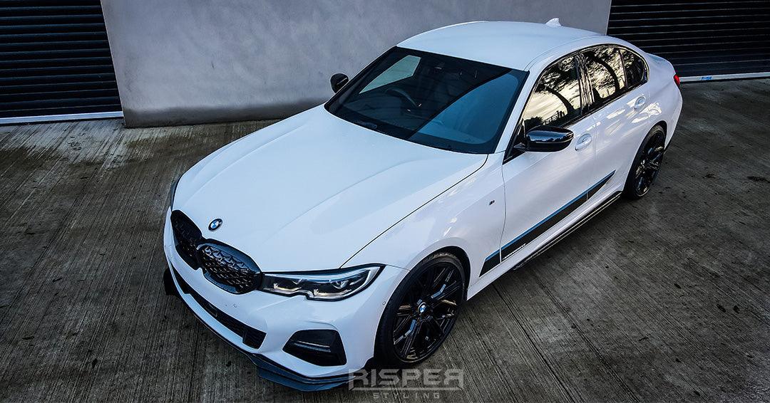 BMW 3 Series G20 G28 M Sport 2018+ Gloss Black Aero Kit Lip Package - TMC Motorsport
