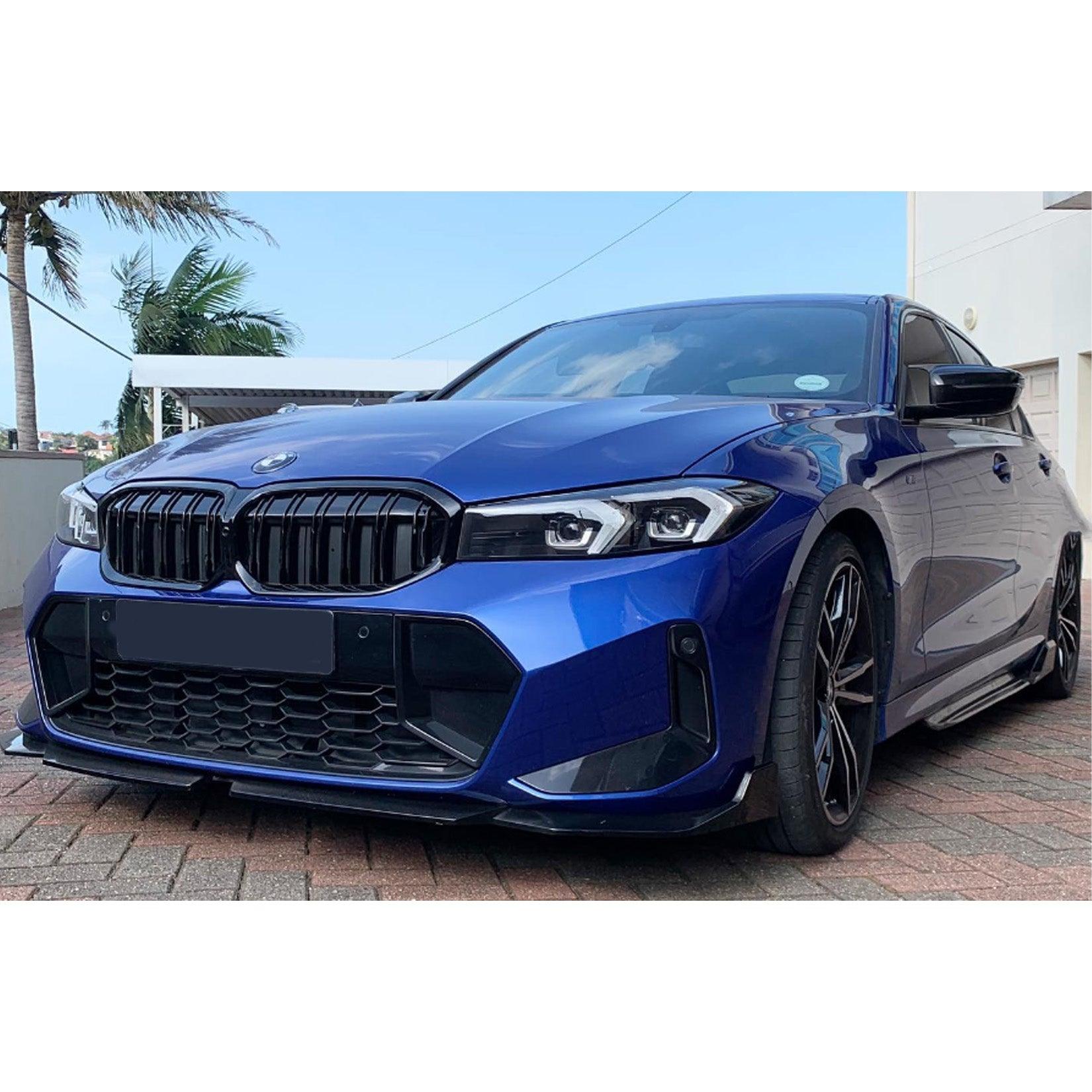 BMW 3 Series G20 LCI M Sport Facelift 2022+ Gloss Black Front Splitter Lip - TMC Motorsport