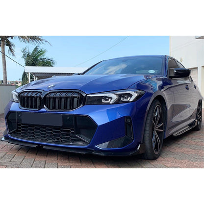 BMW 3 Series G20 LCI M Sport Facelift 2022+ Gloss Black Front Splitter Lip - TMC Motorsport