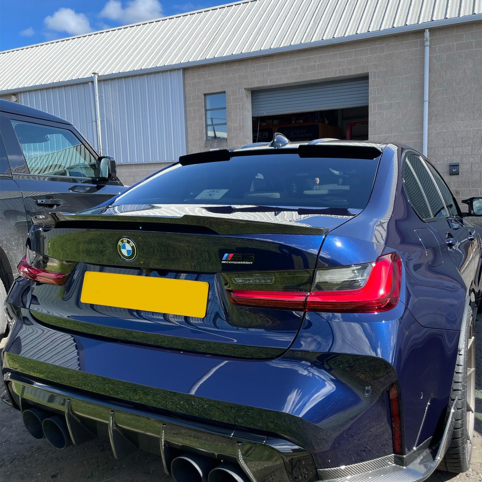 BMW 3 Series G20 M3 G80 2018+ Gloss Black Rear Upper Window Spoiler - TMC Motorsport
