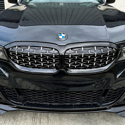 BMW 3 Series G20/G21 2018-2021 (pre-lci) Diamond Style Front Grill Gloss Black & Silver - TMC Motorsport