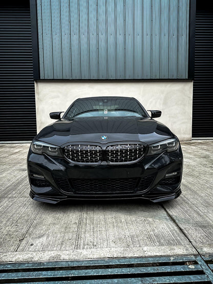 BMW 3 Series G20/G21 2018-2021 (pre-lci) Diamond Style Front Grill Gloss Black & Silver - TMC Motorsport