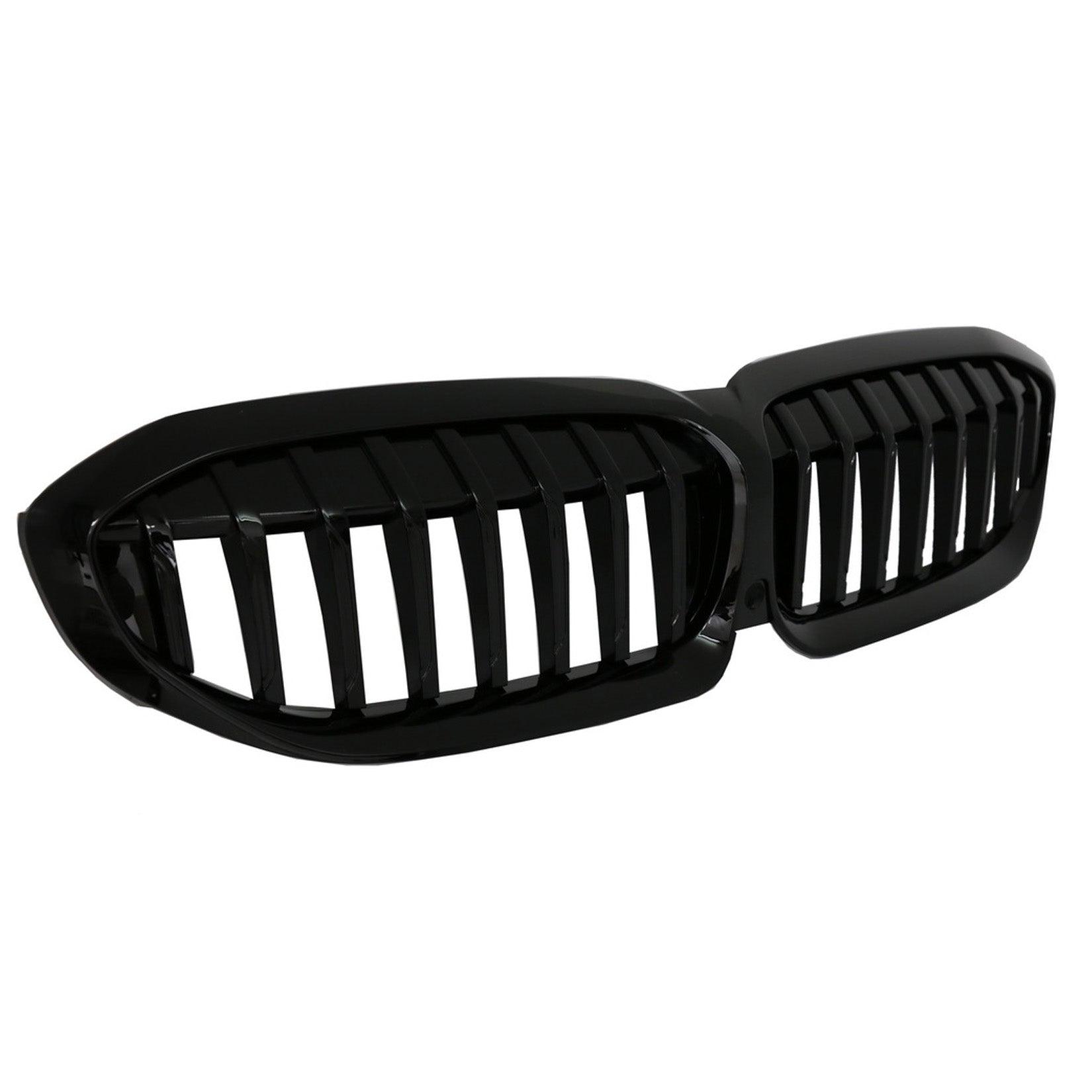 BMW 3 Series G20/G21 2018-2021 (Pre-LCI) Gloss Black Solid Slat Front Grill - TMC Motorsport