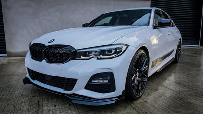 BMW 3 Series M Sport G20/G21 2018-2021 (pre-lci) Front Splitter Lip Gloss Black - TMC Motorsport