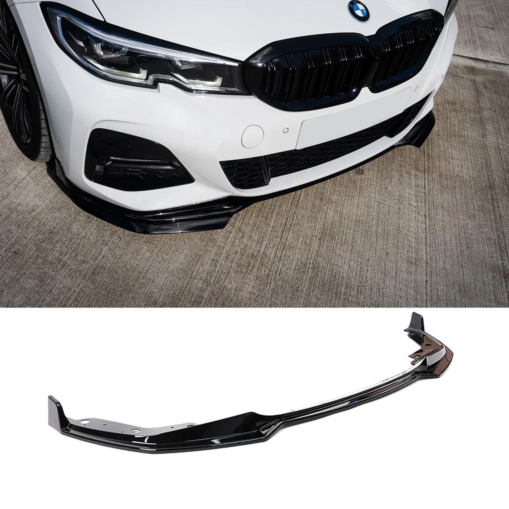 BMW 3 Series M Sport G20/G21 2018-2021 (pre-lci) Front Splitter Lip Gloss Black - TMC Motorsport