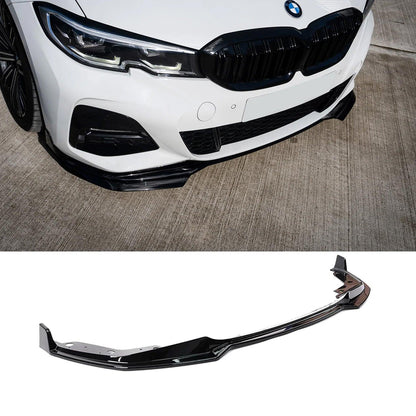 BMW 3 Series M Sport G20/G21 2018-2021 (pre-lci) Front Splitter Lip Gloss Black - TMC Motorsport