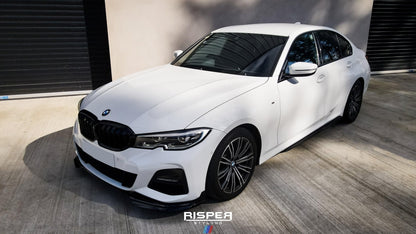 BMW 3 Series M Sport G20/G21 2018-2021 (pre-lci) Front Splitter Lip Gloss Black - TMC Motorsport