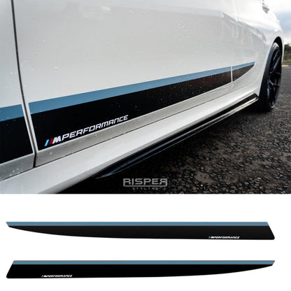BMW 3 Series M Sport G20/G21 2018+ Gloss Black M Performance Side Door Stickers - TMC Motorsport
