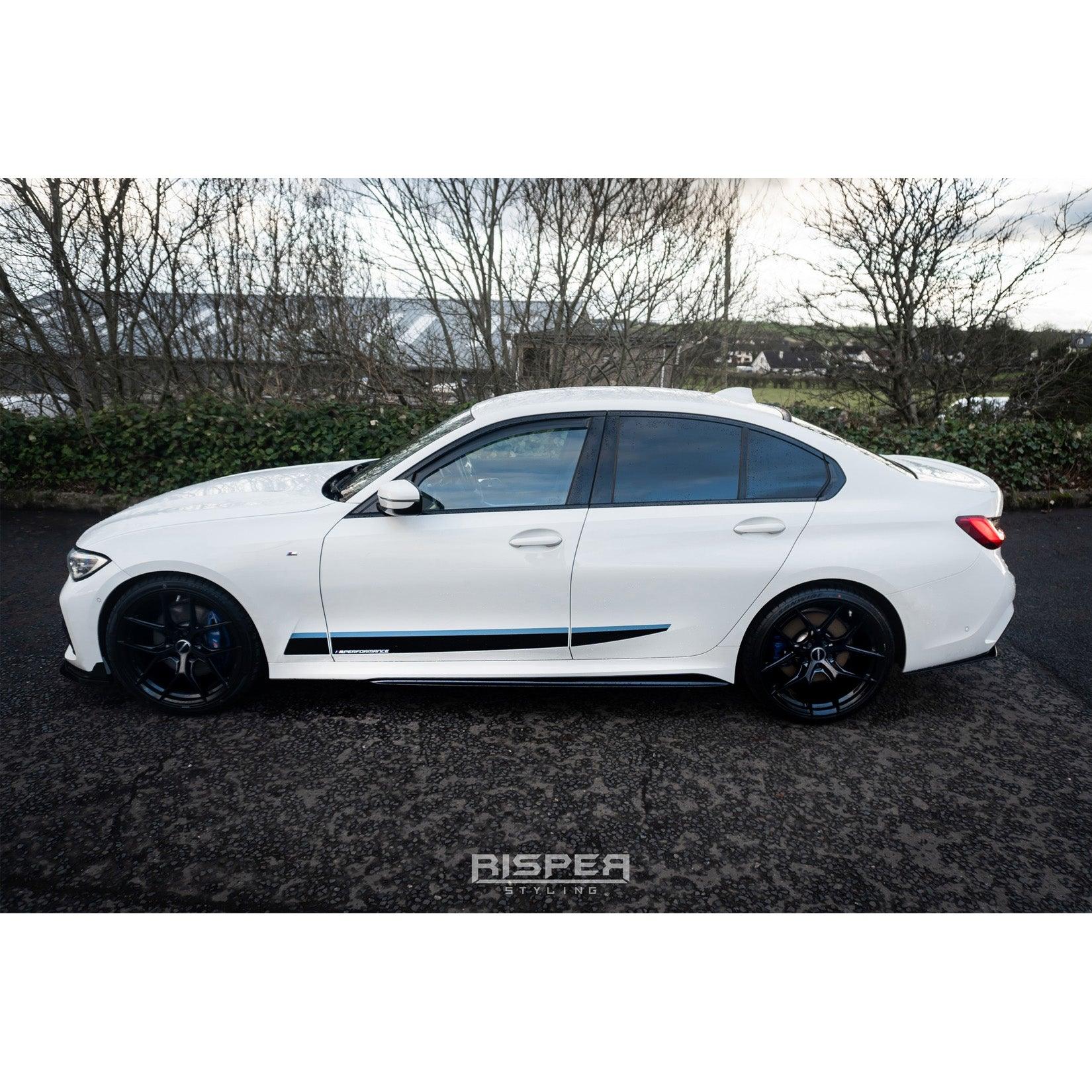 BMW 3 Series M Sport G20/G21 2018+ Gloss Black M Performance Side Door Stickers - TMC Motorsport