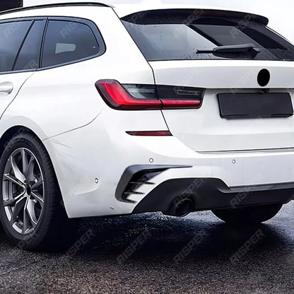 BMW 3 SERIES TOURING G21 2019-2022 REAR BUMPER SPORT VENTS IN GLOSS BLACK
