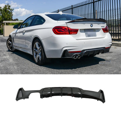BMW 4 Series F32 F36 M Sport 2013-2020 Rear Diffuser Double Exit Carbon Look 00__ - TMC Motorsport