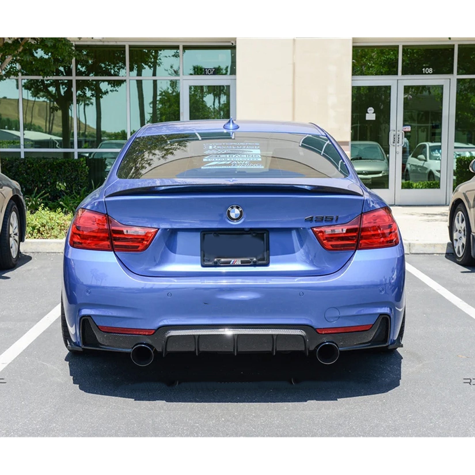 BMW 4 Series F32 F36 M Sport - Dual Exit Rear Diffuser in Carbon Look - TMC Motorsport