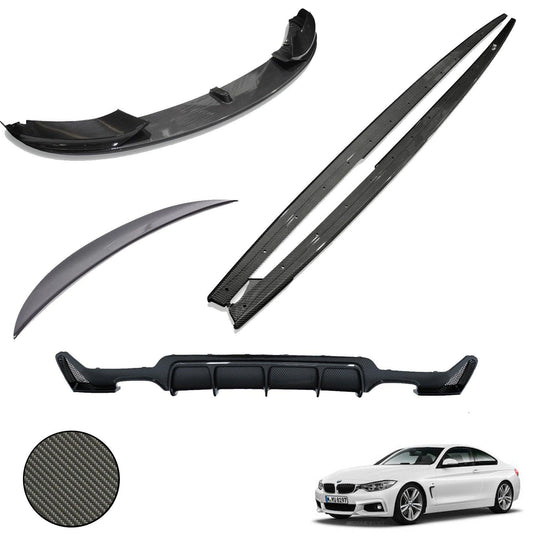 BMW 4 Series F32 M Sport 2014-2020 Carbon Look Full Aero Body Lip Kit - Diffuser 00__00 - TMC Motorsport