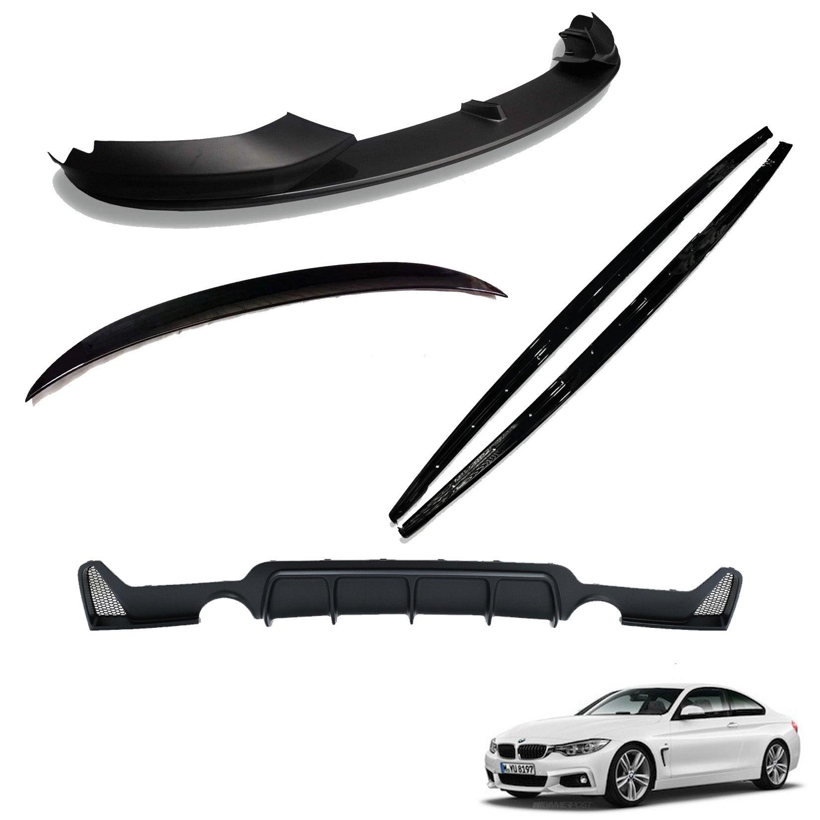 BMW 4 Series F32 M Sport 2014-2020 Matte Black Full Aero Body Lip Kit - Diffuser 0___0 - TMC Motorsport
