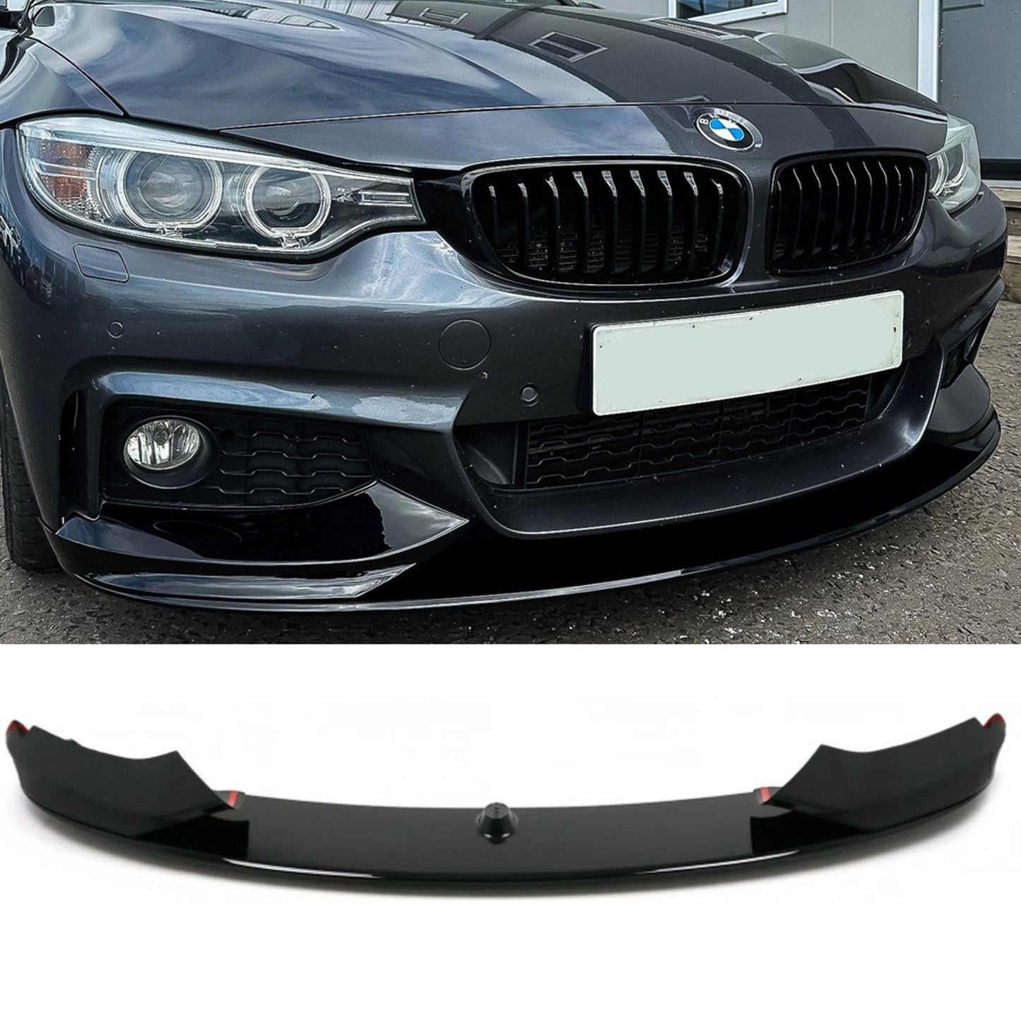 BMW 4 Series F32/F36 M Sport Front Splitter in Gloss Finish - TMC Motorsport