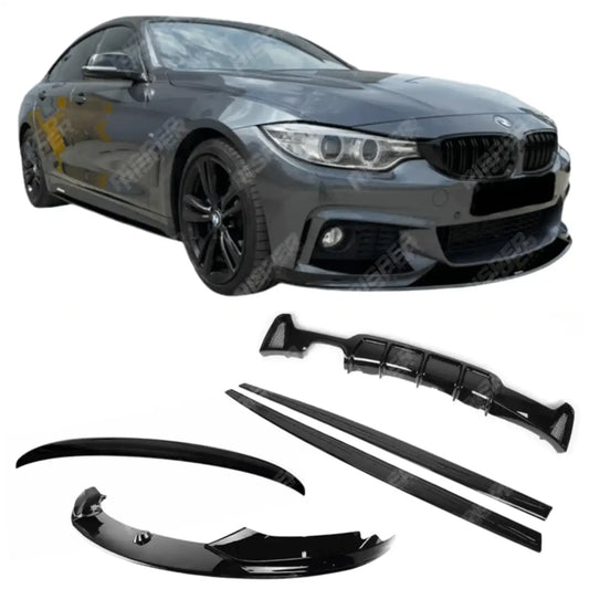 BMW 4 Series F36 M Sport Gloss Black Full Aero Kit V1 00____