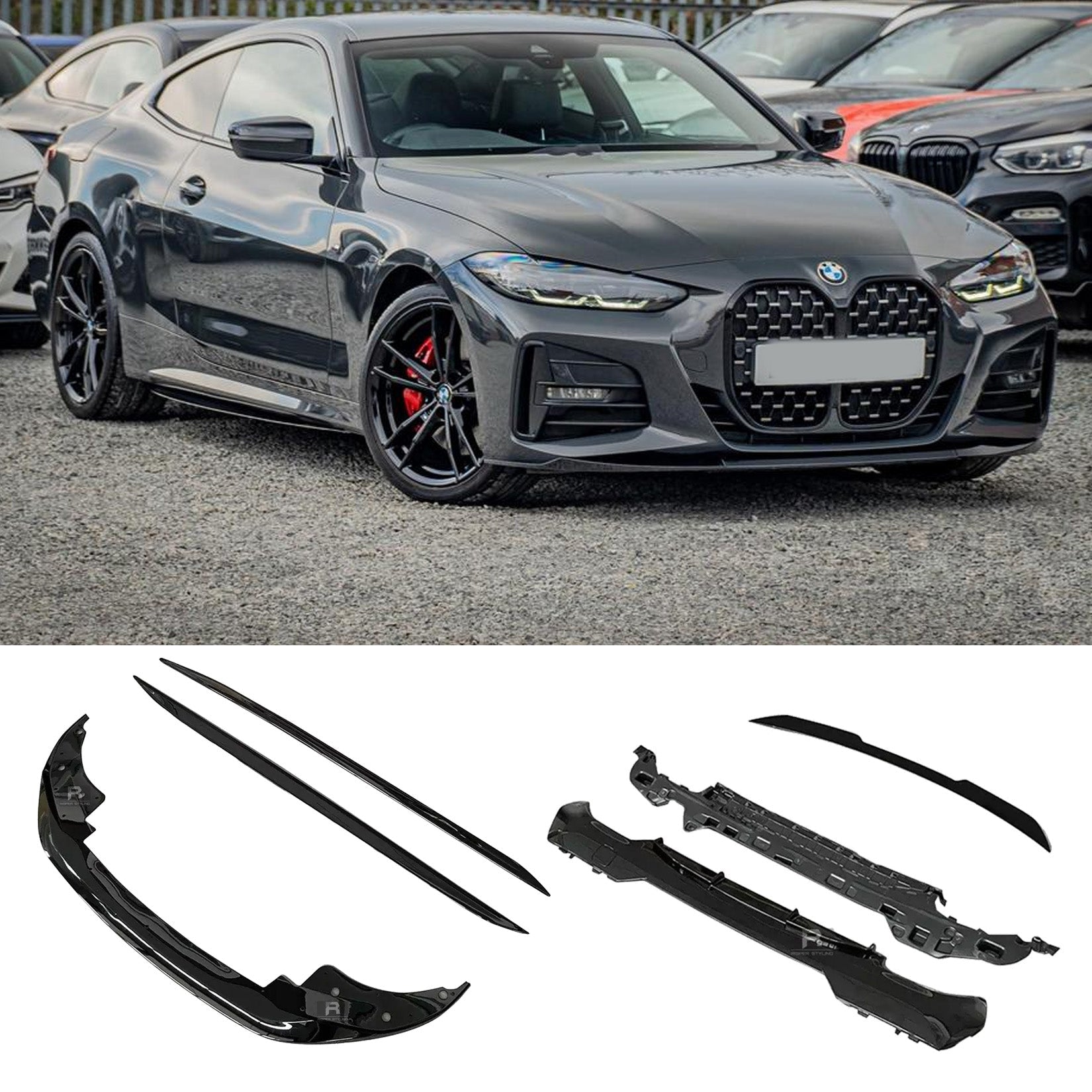 BMW 4 Series G22 2020+ M Sport - Aero Body Kit in Gloss Black - TMC Motorsport