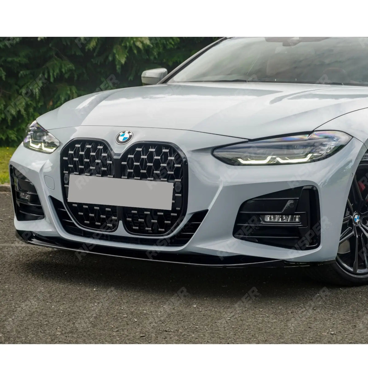 Full Aero Kit In Gloss Black with Exhaust Tips For BMW 4 Series G22 2020+ M Sport