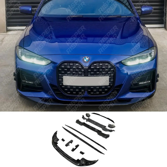 Gloss Black Full Aero Kit with Exhaust Tips For BMW 4 Series G22 2020+ M Sport