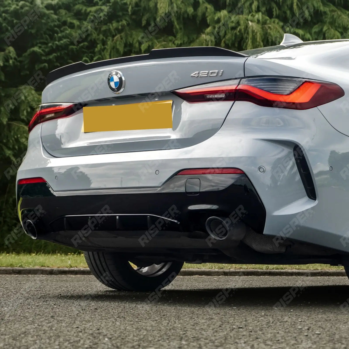 Full Aero Kit In Gloss Black with Exhaust Tips For BMW 4 Series G22 2020+ M Sport