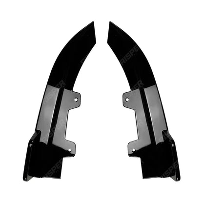 BMW 4 SERIES G22 G23 M SPORT 2020+ REAR BUMPER CORNER SPLITTERS IN GLOSS BLACK