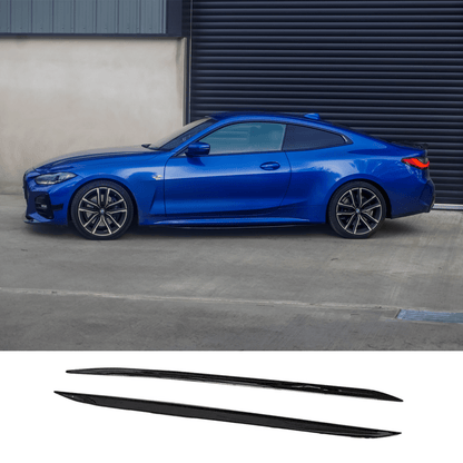 BMW 4 Series G22 M Sport 2020+ Side Skirt Splitters in Gloss Black - TMC Motorsport