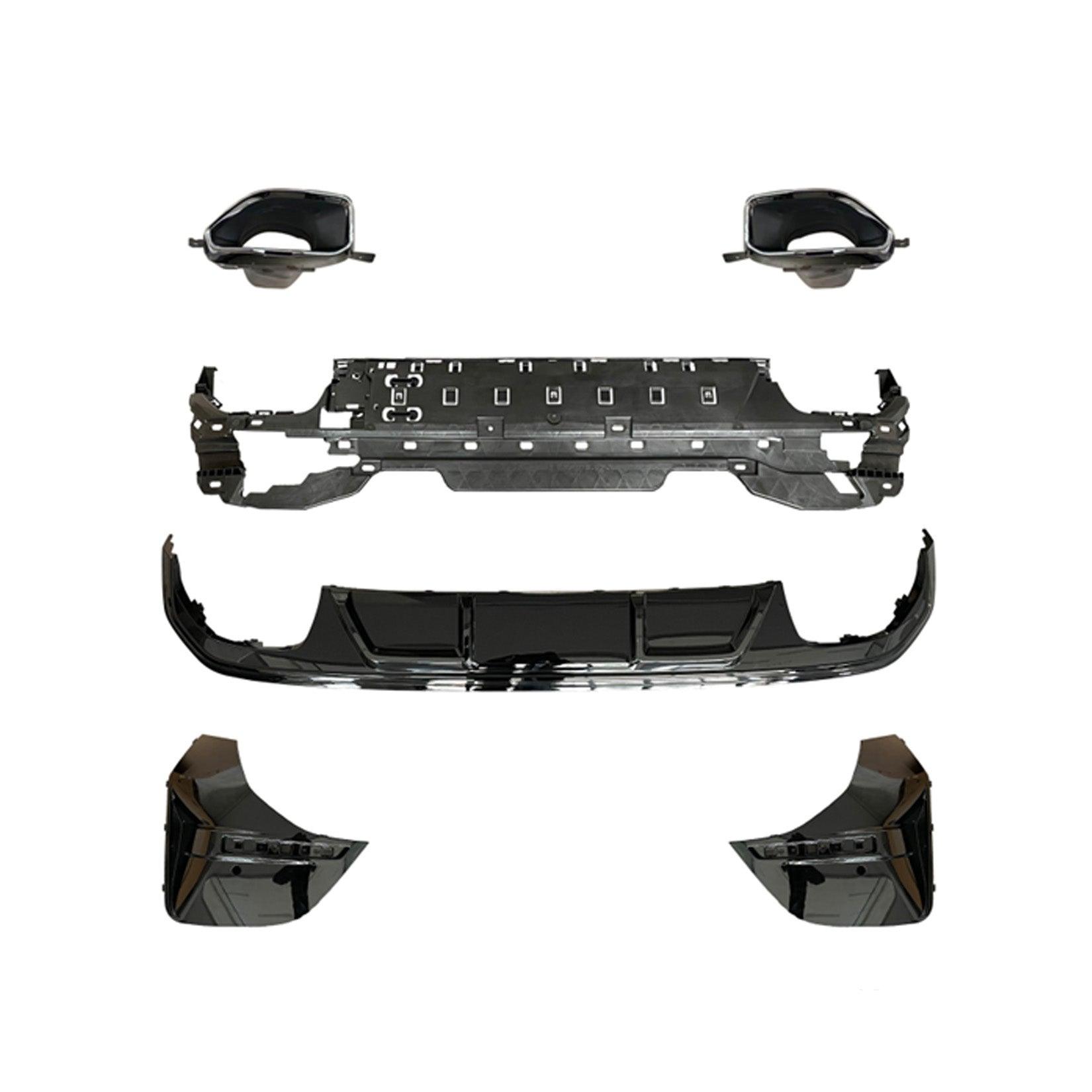 BMW 4 Series G26 Gran Coupe 2021+ 440i Style M Performance Rear Diffuser with Tips in Gloss Black - TMC Motorsport