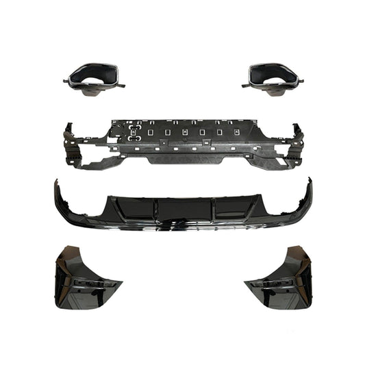 BMW 4 Series G26 Gran Coupe 2021+ 440i Style M Performance Rear Diffuser with Tips in Gloss Black - TMC Motorsport