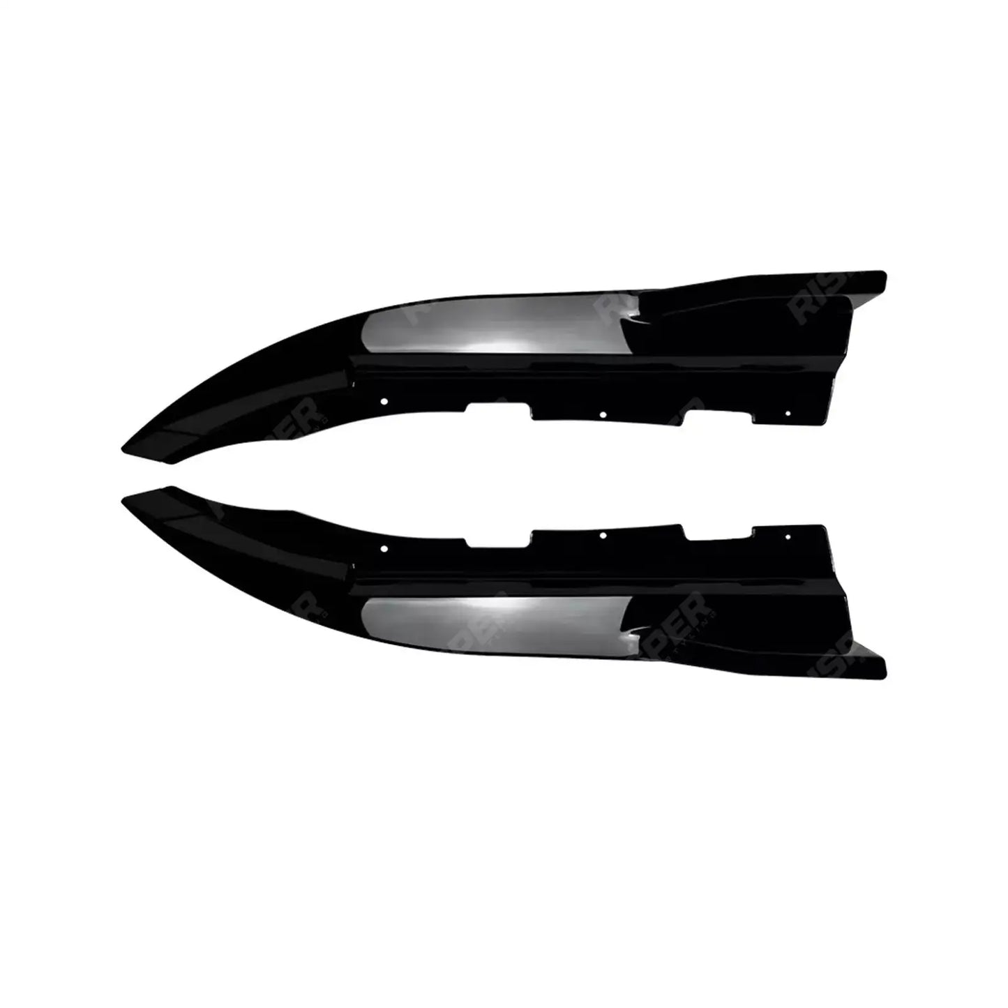 BMW 4 SERIES GRAND COUPE G26 2020+ REAR BUMPER CORNER SPLITTERS IN GLOSS BLACK