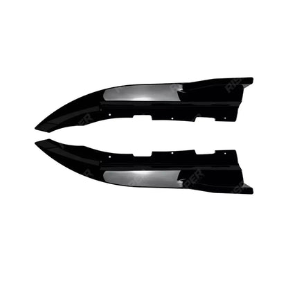 BMW 4 SERIES GRAND COUPE G26 2020+ REAR BUMPER CORNER SPLITTERS IN GLOSS BLACK