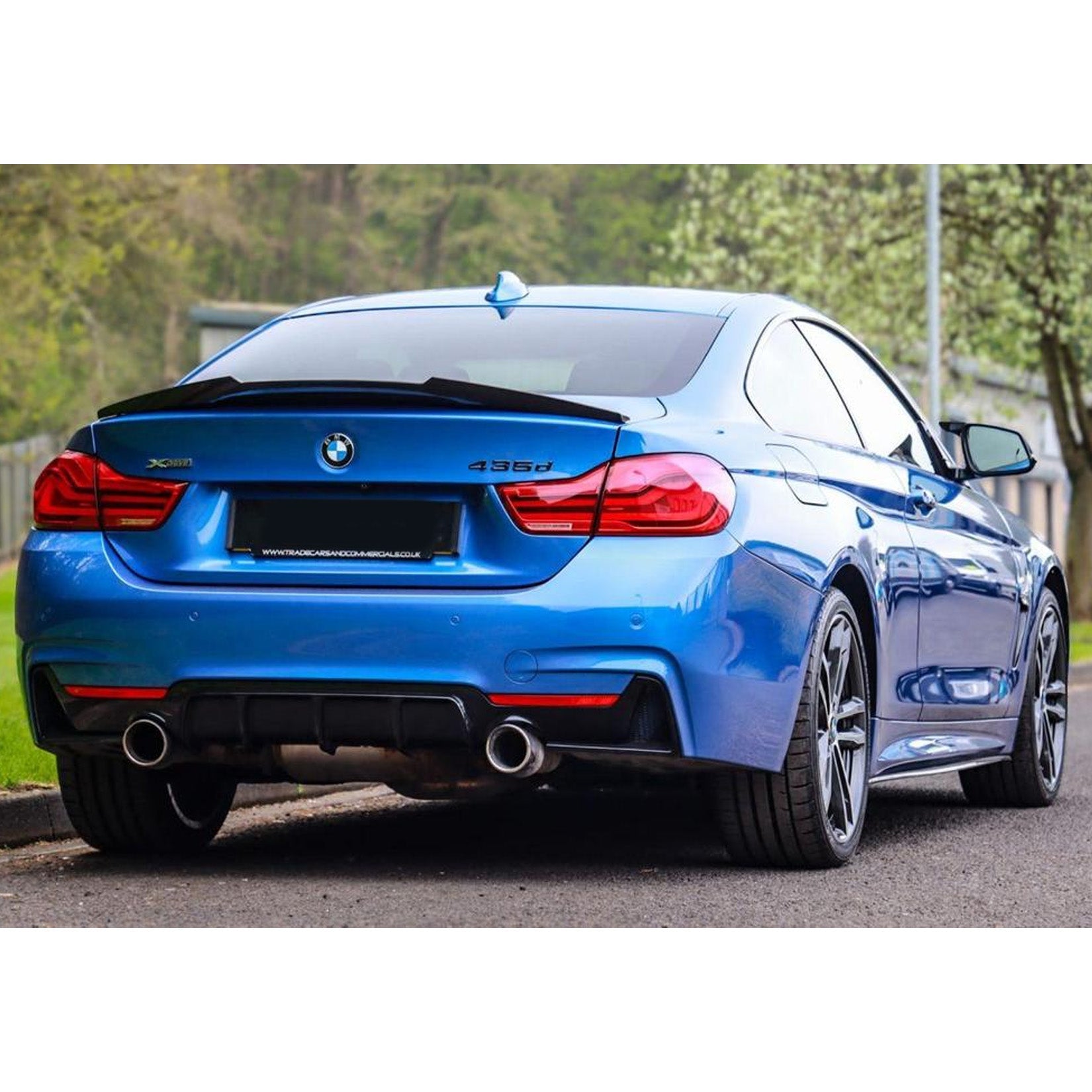 BMW 4 Series M Sport F32 F36 - Gloss Black Dual Exit Rear Diffuser - TMC Motorsport