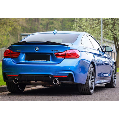 BMW 4 Series M Sport F32 F36 - Gloss Black Dual Exit Rear Diffuser - TMC Motorsport