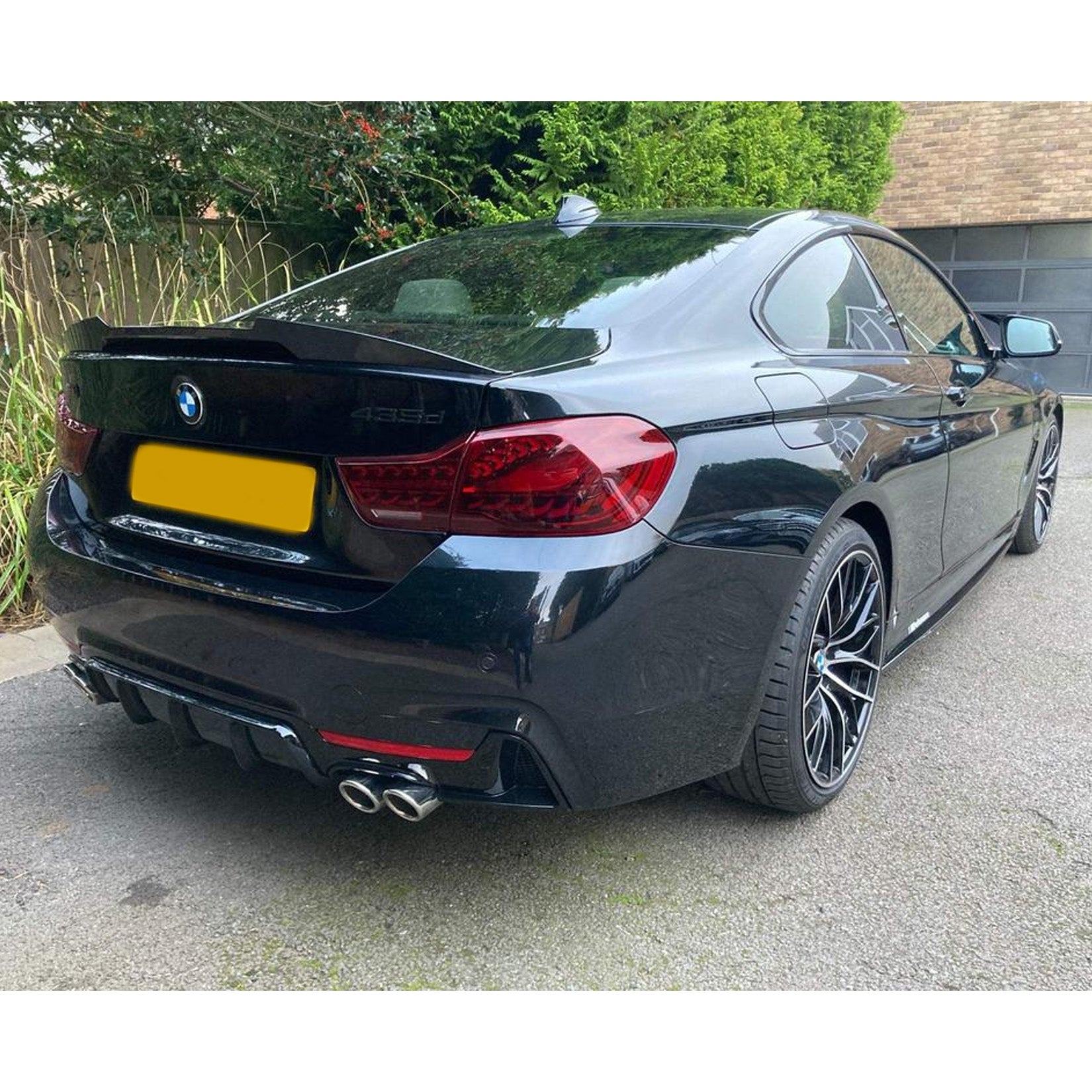 BMW 4 Series M Sport F32 F36 - Gloss Black Rear Diffuser Single Side Dual Tip - TMC Motorsport
