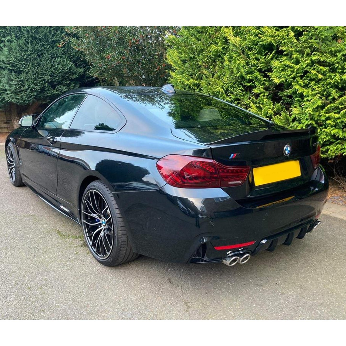 BMW 4 Series M Sport F32 F36 - Gloss Black Rear Diffuser Single Side Dual Tip - TMC Motorsport