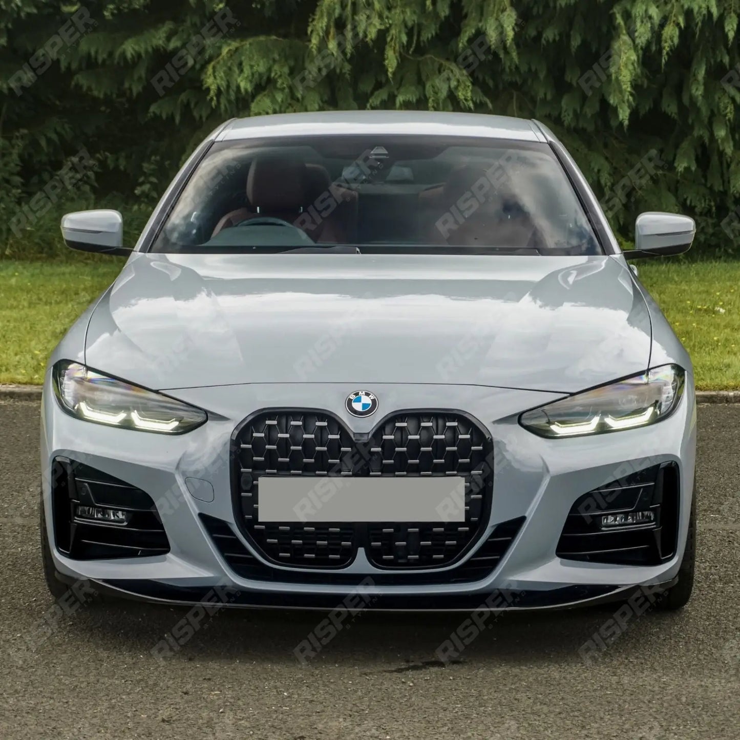 BMW 4 Series M Sport G22 G23 2020+ Front Splitter in Gloss Black