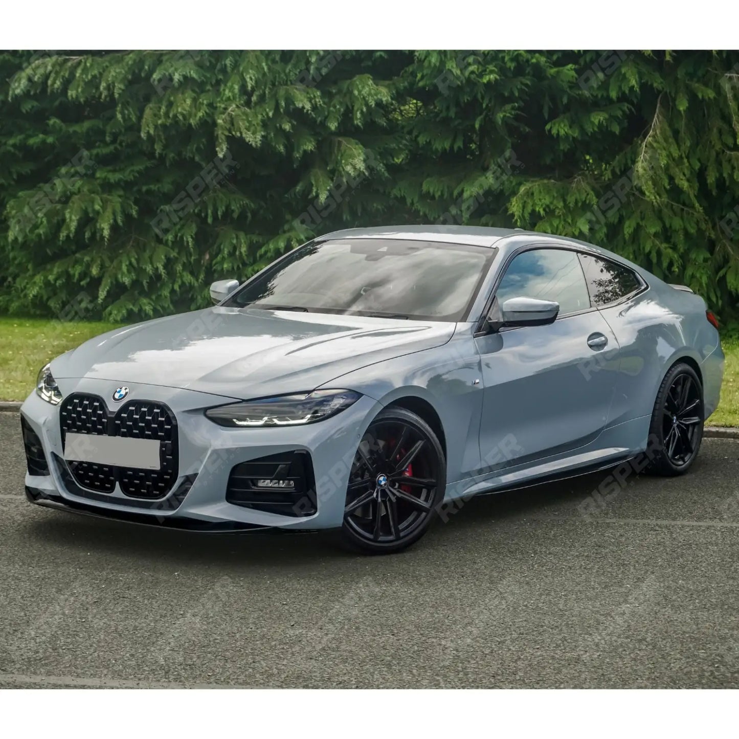 BMW 4 Series M Sport G22 G23 2020+ Front Splitter in Gloss Black