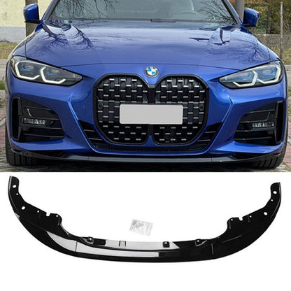 BMW 4 Series M Sport G22 G23 2020+ Front Splitter in Gloss Black - TMC Motorsport