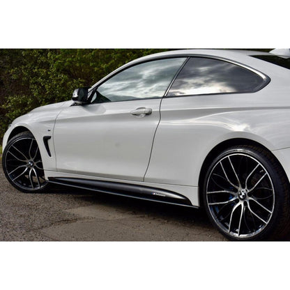BMW 4 Series M Sport Side Skirt Splitters - F32/F36 - Matte Black - TMC Motorsport