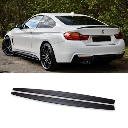 BMW 4 Series M Sport Side Skirt Splitters - F32/F36 - Matte Black - TMC Motorsport