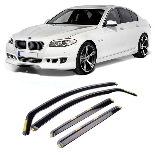 BMW 5 Series F10 2011-2016 STX Internal Wind Deflectors - 4PCS Dark Smoke - TMC Motorsport