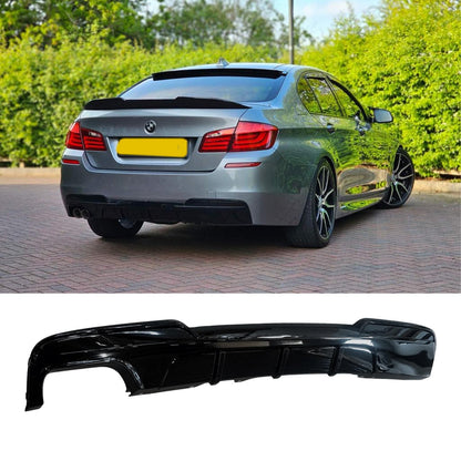 Bmw 5 Series F10 M Sport 2009-2017 Rear Diffuser In Gloss Black 00___ - TMC Motorsport
