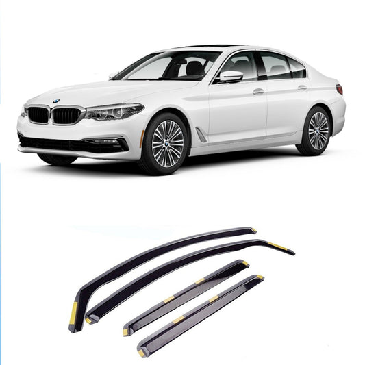 BMW 5 Series G30 2017+ STX Internal Wind Deflectors - Dark Smoke - 4PC - TMC Motorsport
