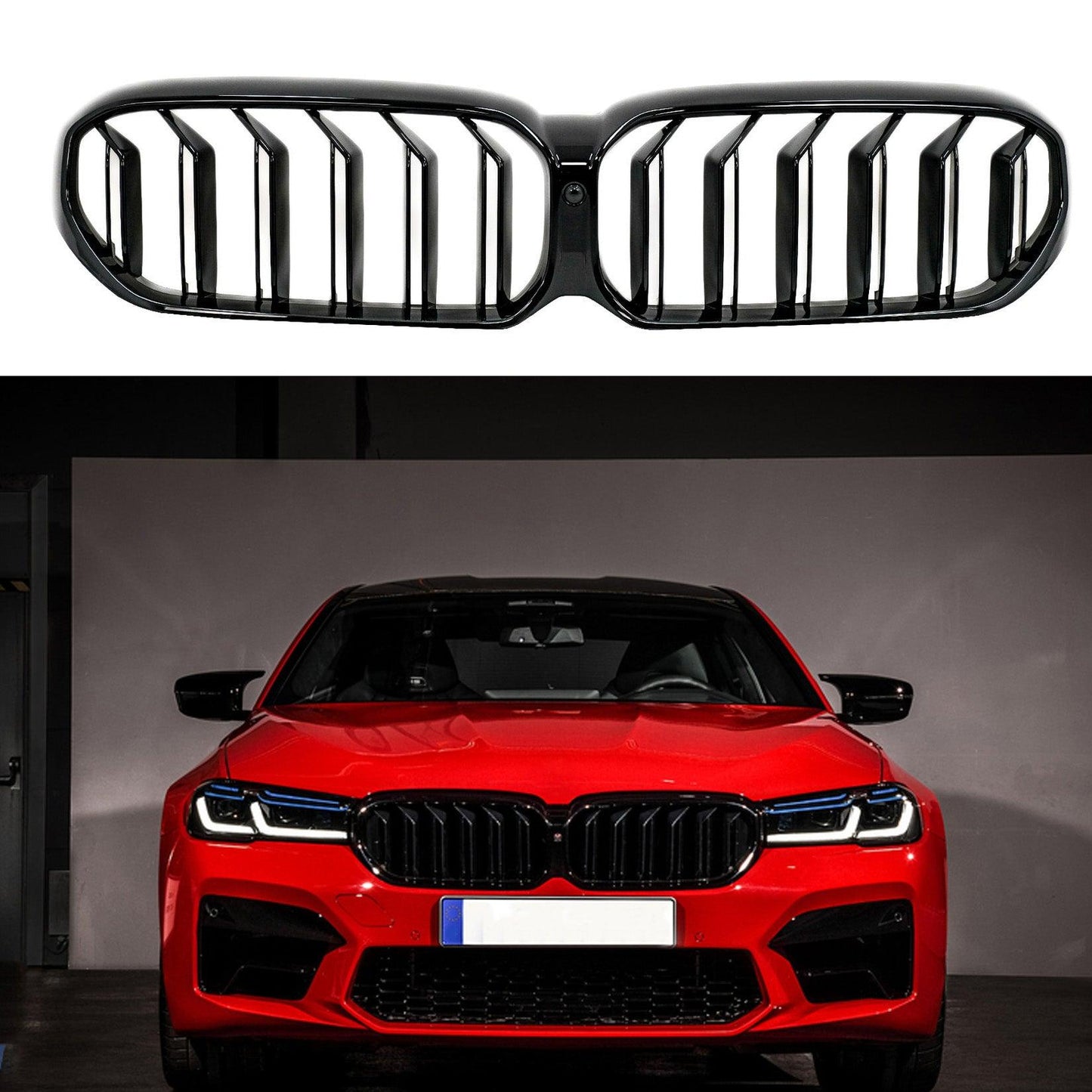 BMW 5 Series G30 G31 2021+ LCI Upgrade Front Grill in Gloss Black - M5 Look - TMC Motorsport