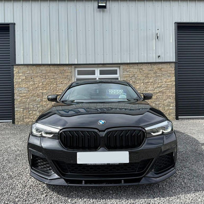 BMW 5 Series G30 M Sport LCI Facelift 2021+ Gloss Black Front Splitter Lip - TMC Motorsport