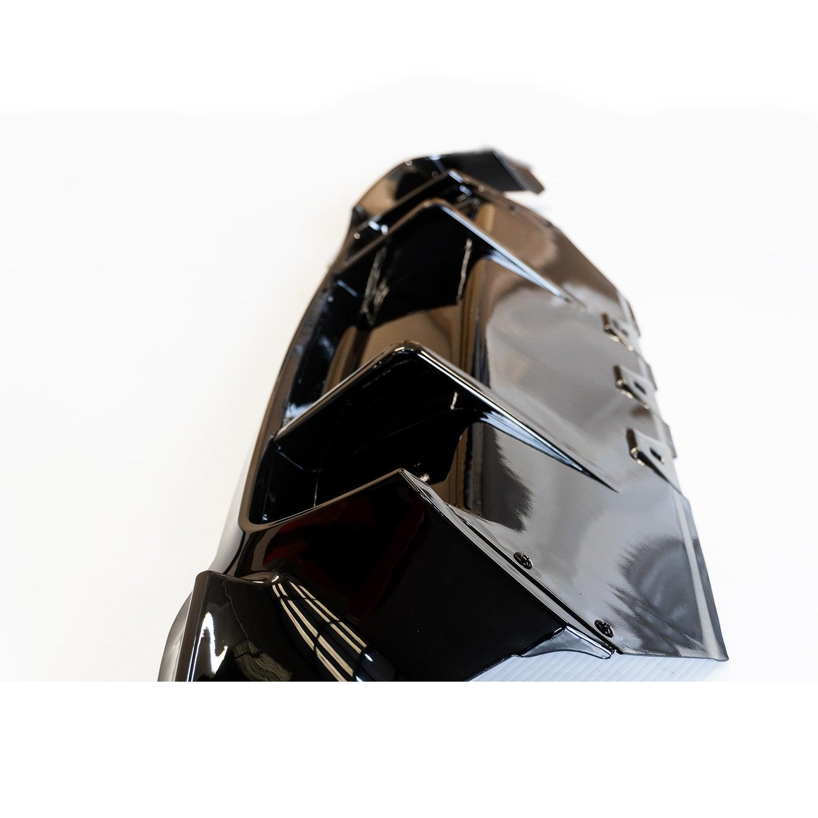 BMW 5 Series M Sport F10 F18 2011-2017 V Style Gloss Black Rear Bumper Diffuser - TMC Motorsport