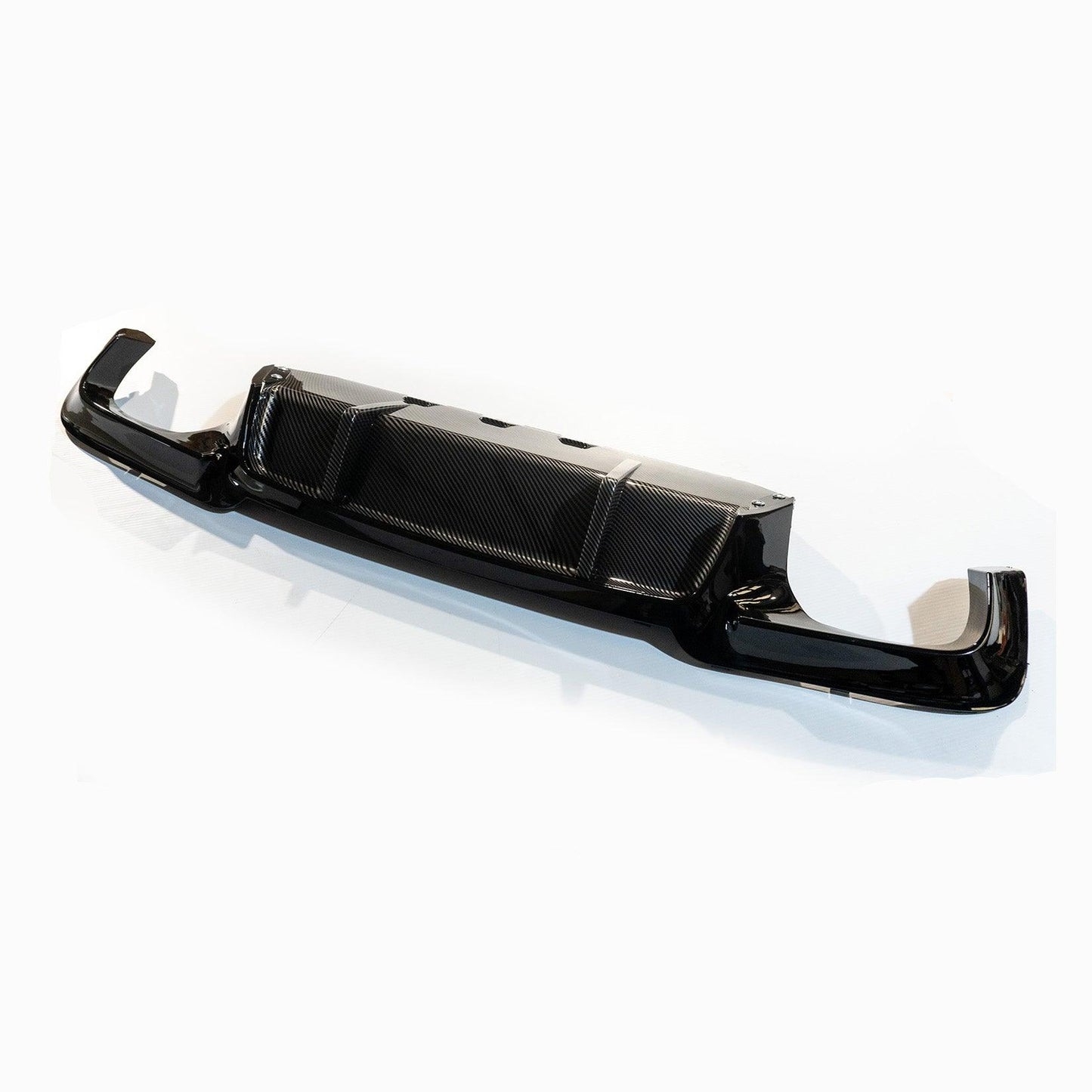 BMW 5 Series M sport F10 F18 2011-2017 V Style Rear Bumper Diffuser in Carbon Look - TMC Motorsport